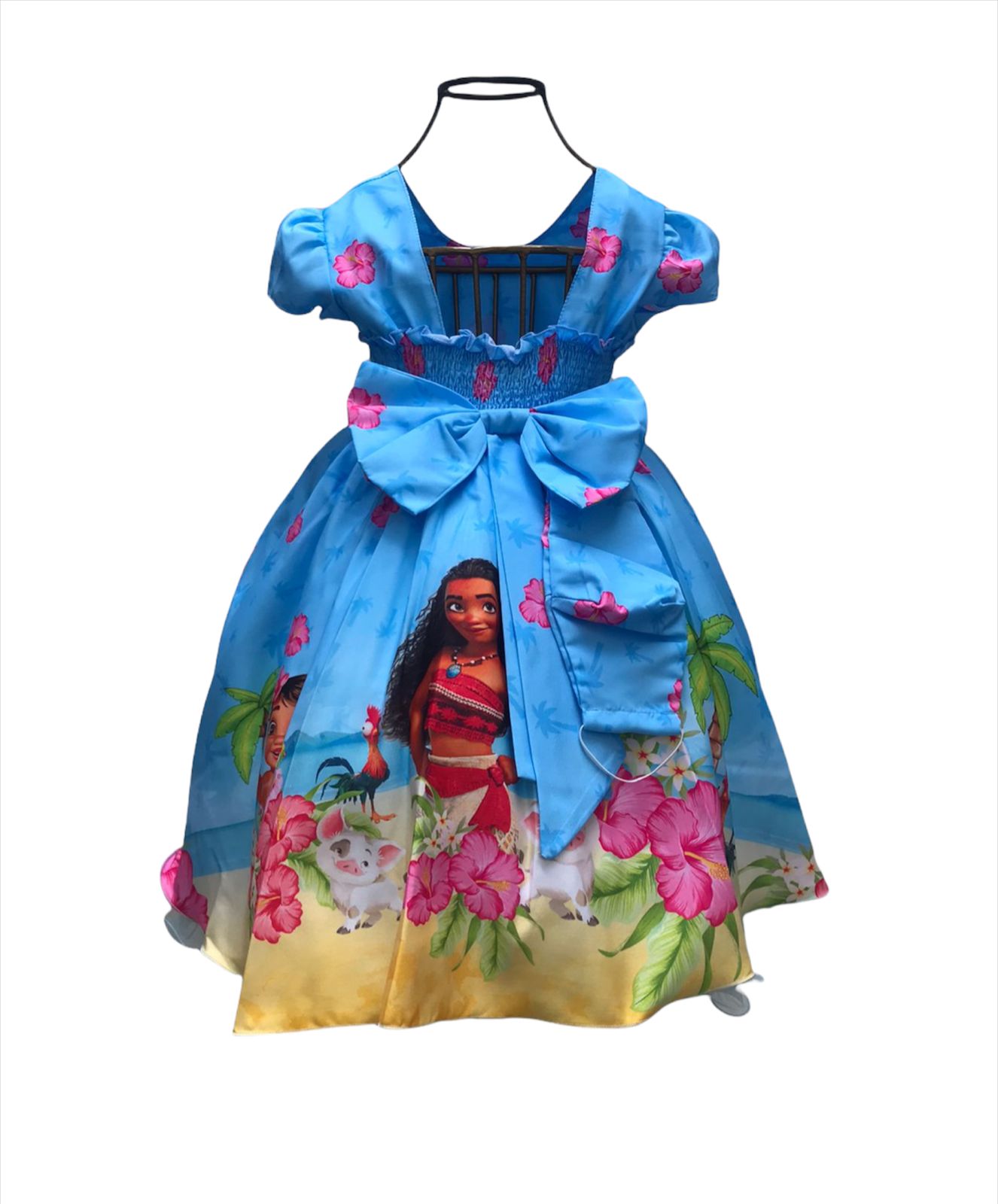 Vestido Moana adulta azul Temático Infantil 1 a 8 anos, Magalu Empresas