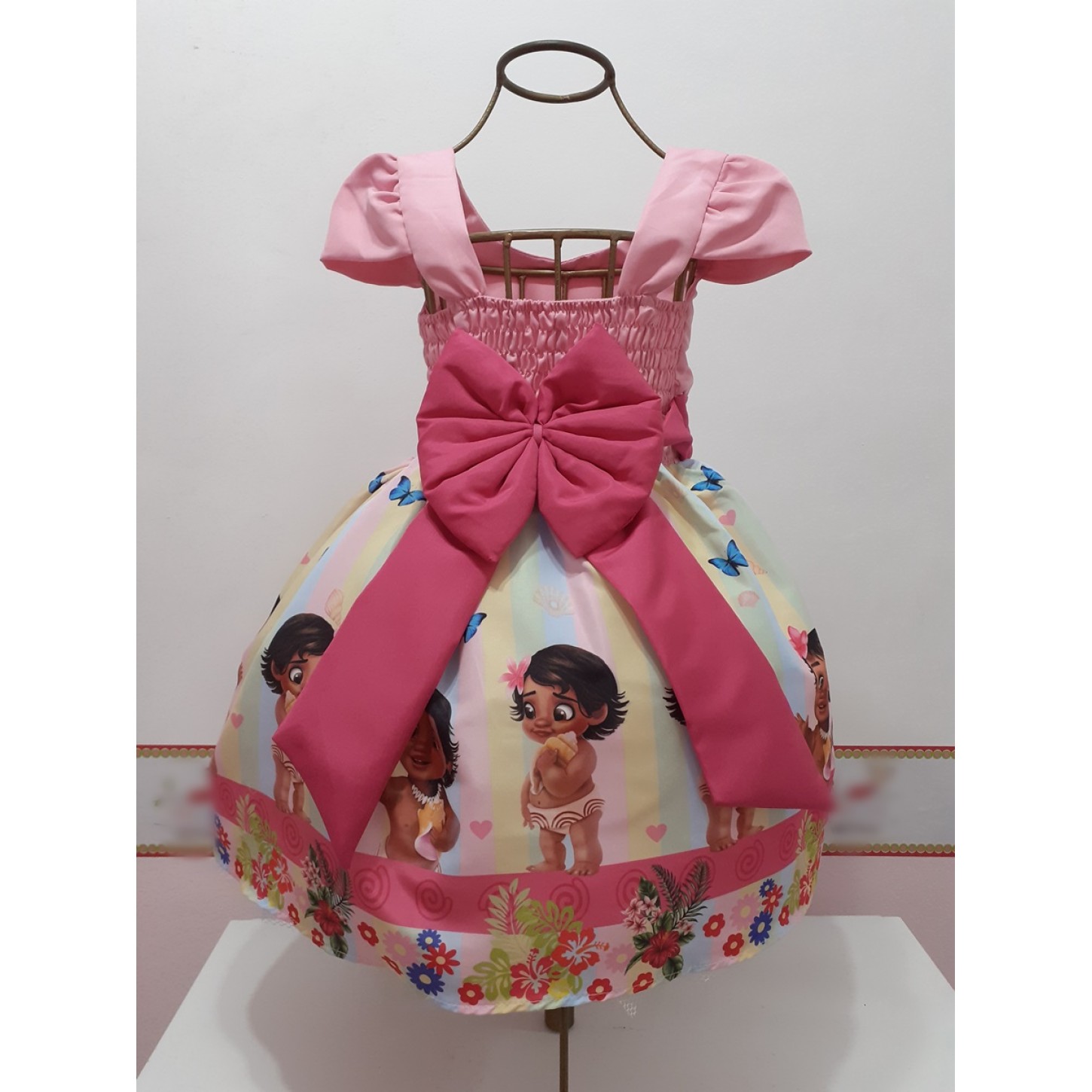 Vestido Infantil Temático Moana Baby Roupa/Fantasia